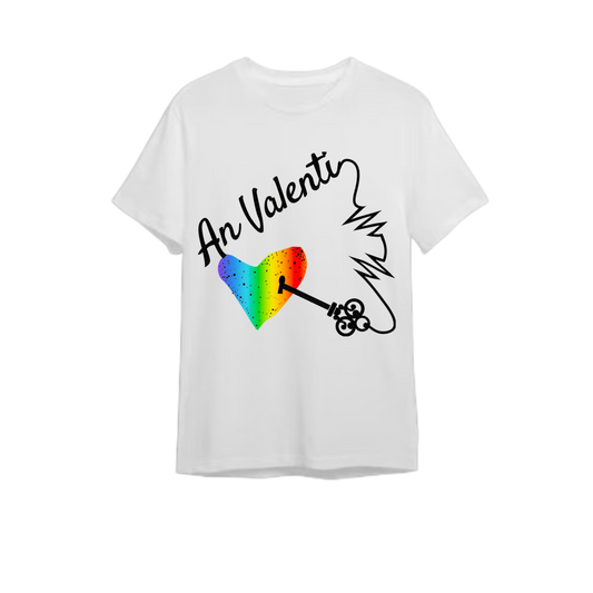 An Valenti Pride Key to Heart Tee